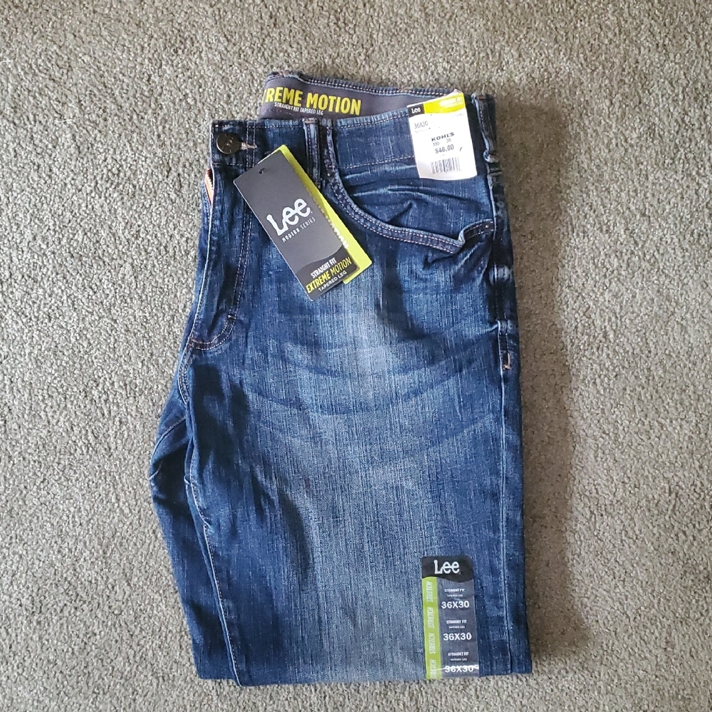 Lee Men's Deep Indigo Straight Jeans